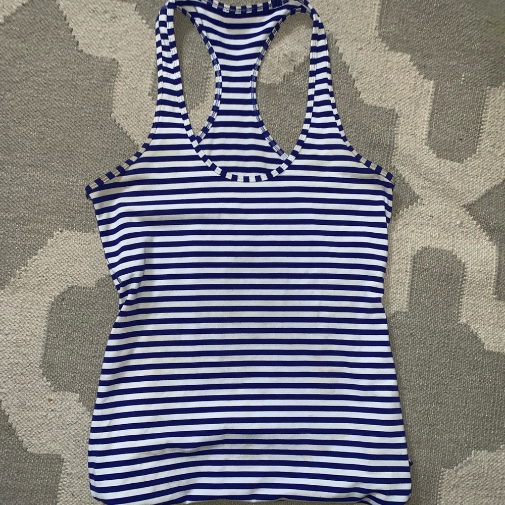 Lululemon Cool Racerback Blue Stripe